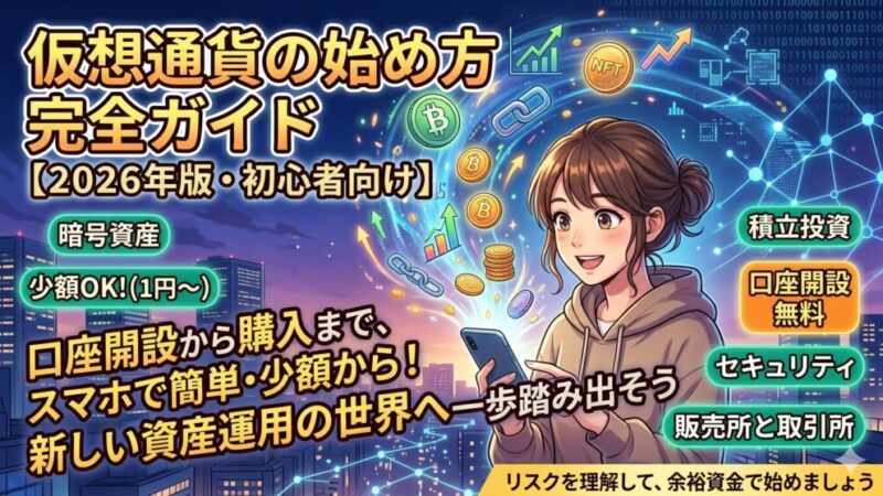 仮想通貨の始め方 完全ガイド【2026年版・初心者向け】 
