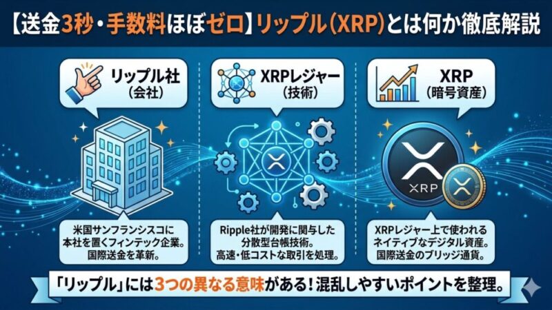 【送金3秒・手数料ほぼゼロ】リップル（XRP）とは何か徹底解説 