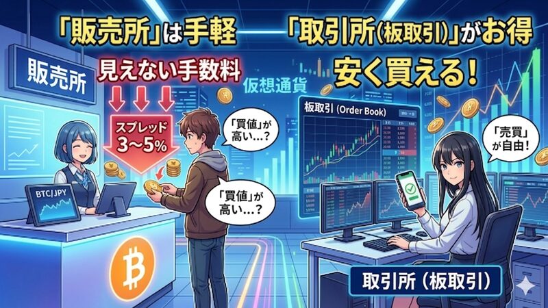 販売所or取引所（板取引）