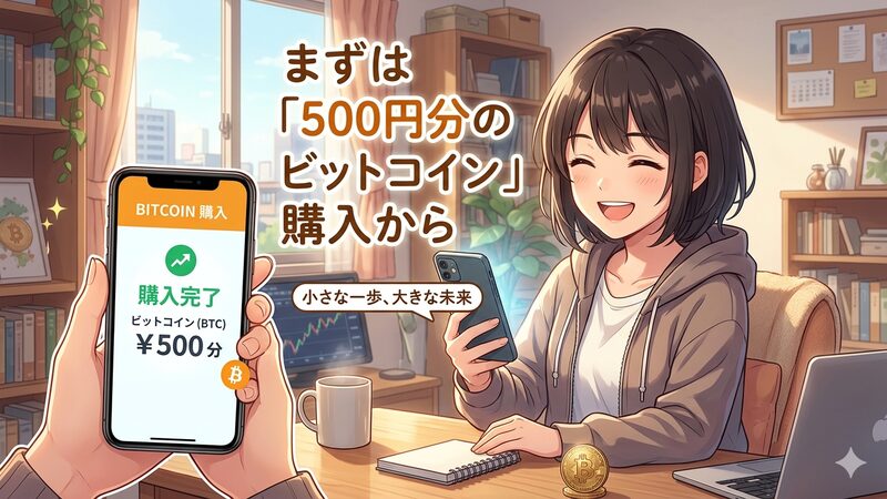まずは500円のビットコインから買ってみよう