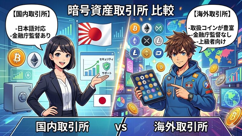 国内取引所と海外取引所の違い