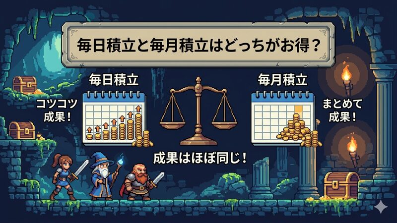 ビットコイン積立 毎日?毎月?