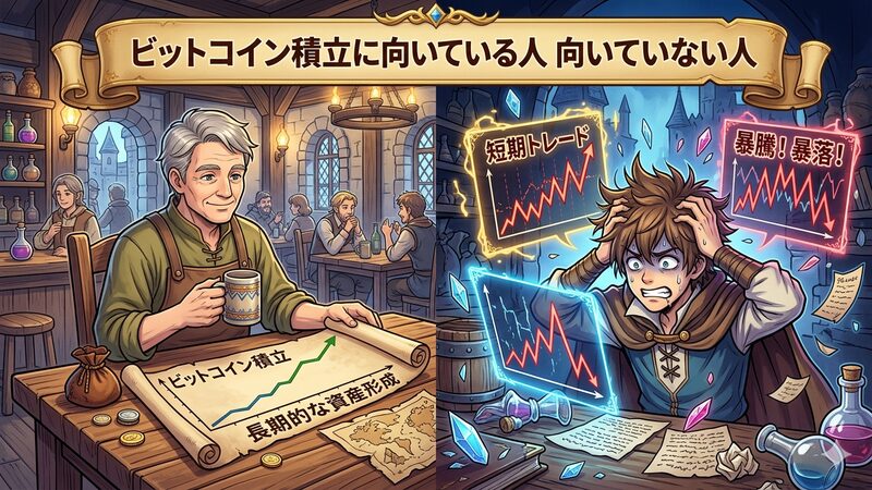 ビットコイン積立 向き不向き