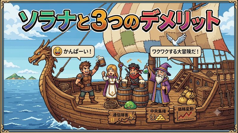 ソラナ 3つのデメリット