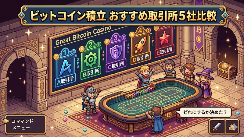 ビットコイン積立のおすすめ取引所比較