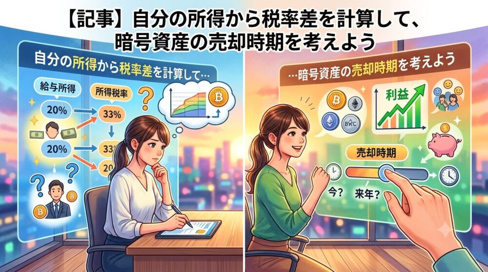 暗号資産の売却時期は自分の所得から考える
