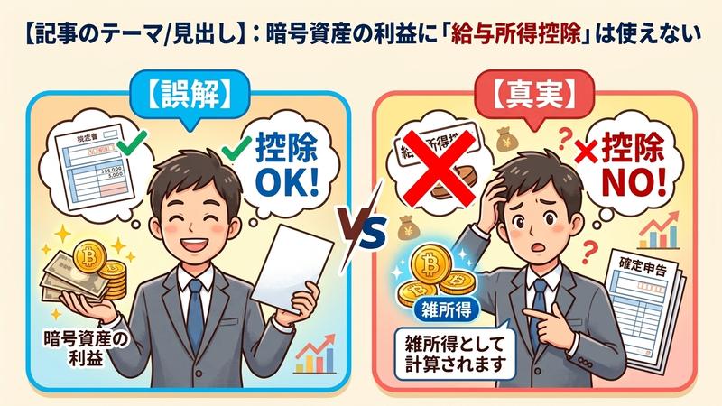 雑所得だけの利益だけだと給与所得控除は使えない