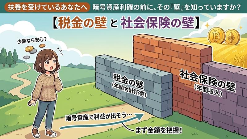 扶養を受けているかたは、暗号資産の利確タイミングは気をつけよう