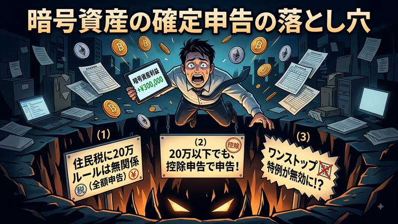 暗号資産の確定申告で知らずにハマる落とし穴