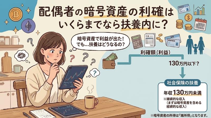 配偶者の暗号資産の利確はいくらまでなら扶養内に