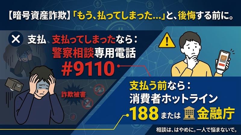 暗号資産詐欺の操舵先は#9110、188