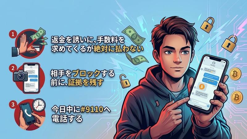 暗号資産詐欺にあったら、最初にやる3つのこと