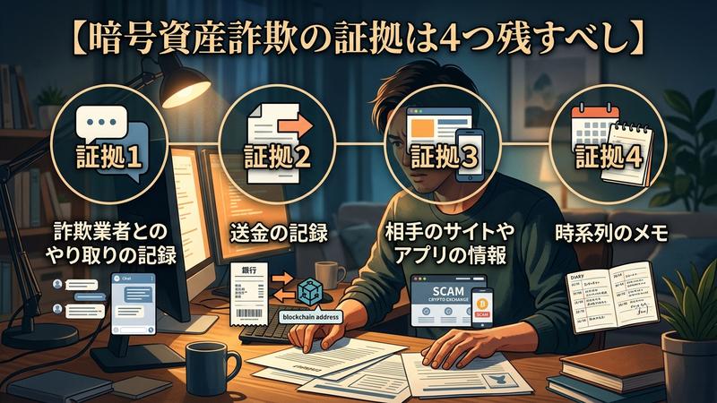 暗号資産詐欺の証拠は