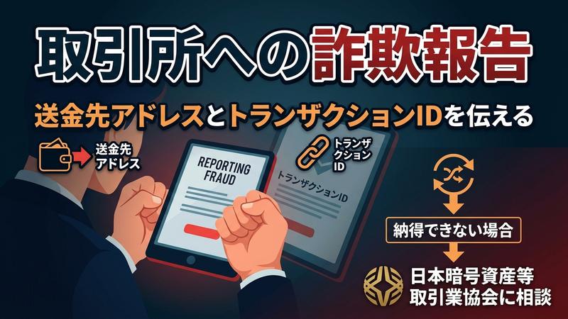 取引所への詐欺報告